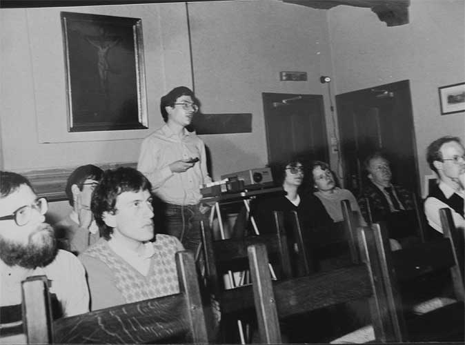 Paul Roggemans giving his talk (credit Carl Johannink).