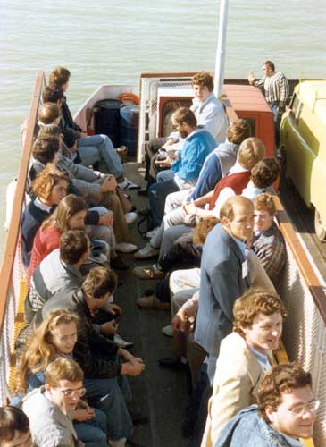 A ferry took the participants across Lake Balaton to the Tihany peninsula (credit Casper ter Kuile).