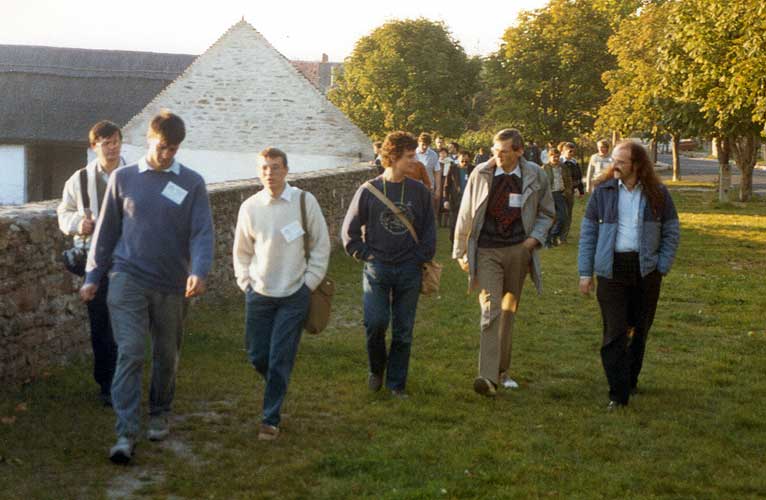 The excursion in Tihany, from l.to r. Pavol Rapavy, Kálmán Tarnay, Ferenc Fodor, Detlef Koschny, Dieter Heinlein and Axel Haas (credit Casper ter Kuile).