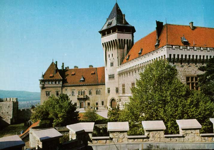 The large buildings of the castle seen from the roof (credit unknown photographer).