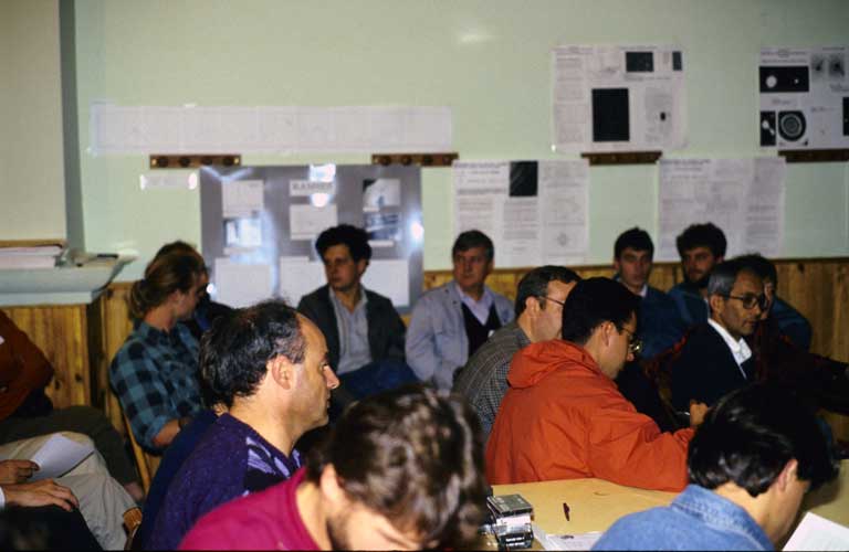 A look into the conference room. In the background seated from l.to r. Stanislav Kaniansky, Jan Fabricius (partly hidden), Juraj Skvarka, Daniel Ocenas, Adrian Sava and Valentin Grigore. In the front Michel Cresson, Roland Egger (looking down), Roberto Gorelli, Paolo Pescatori (orange jacket), Javier Mendez, Subhon Ibadov and Alexandra Terentjeva almost hidden (credit Axel Haas).