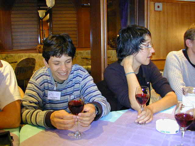 Irena Zivkovic and Dragana Okolic with a glass of wine (credit Javor Kac).