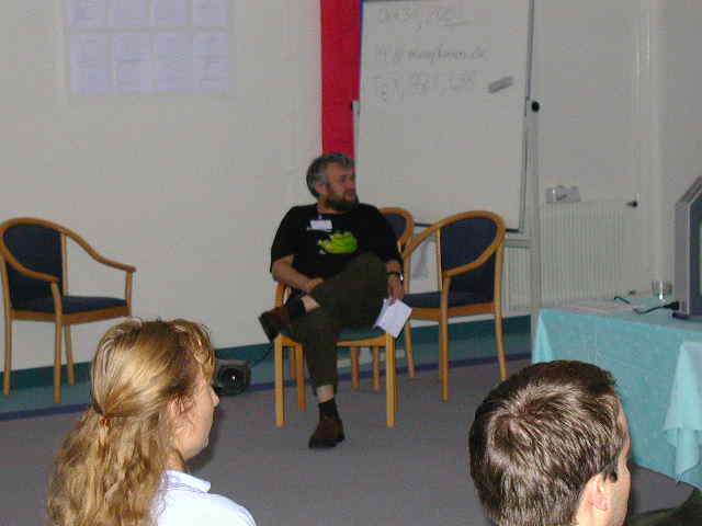 Chris Trayner as a chairman, after not sleeping a whole night! (credit Javor Kac).