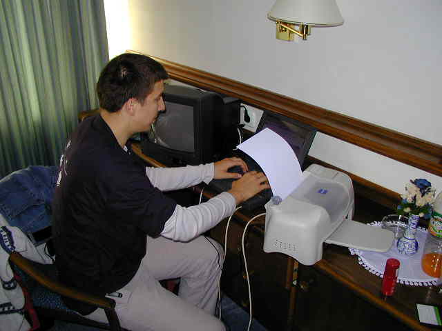 Jure Zakrajsek at the computer work (credit Javor Kac).