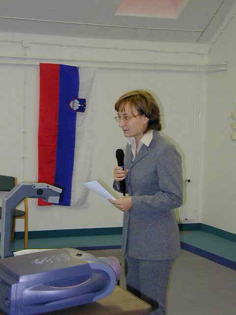 Mihaela Triglav giving the opening speech (credit Javor Kac).