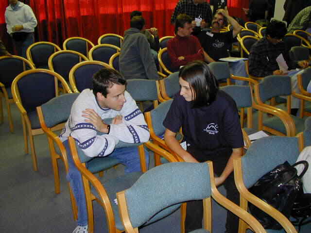 Javor Kac talking with Katja Koleva (credit Javor Kac).