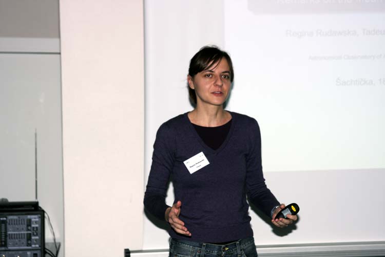 Regina Rudawska with 'Remarks on the mean orbits of the meteoroid stream' (credit Bernd Brinkmann).