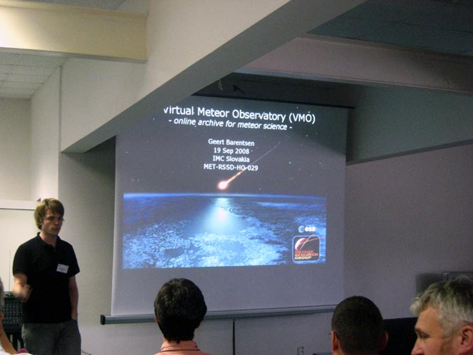Geert Barendsen with 'The Virtual Meteor Observatory (VMO): An online database for meteor science' (credit Casper ter Kuile).