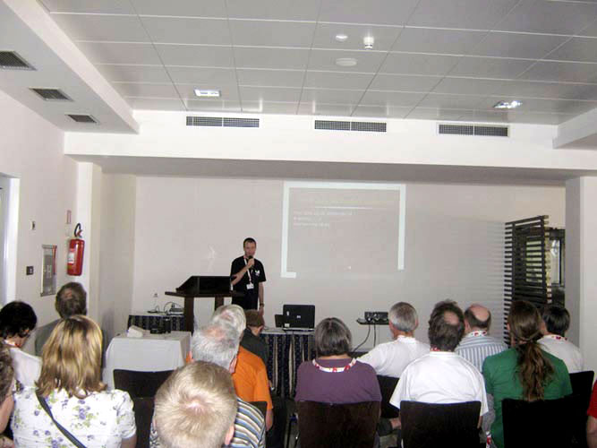 Javor Kac presenting 'A July 28, 2009 fireball spectrum' (credit Damir Šegon).