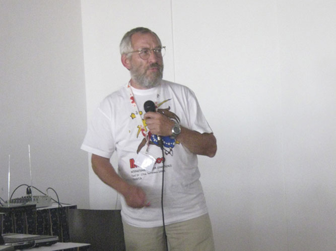 Jürgen Rendtel presenting '10 years IMO Video Meteor Network: Impact on working lists' (credit Damir Šegon).