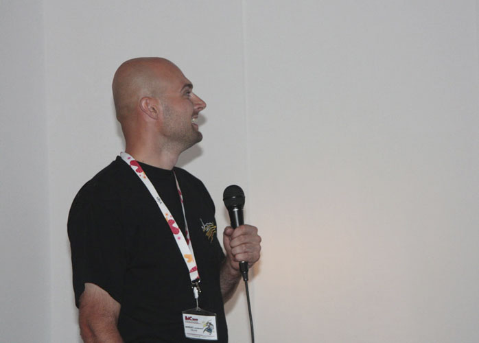 Mariusz Wiśniewski presenting 'Koscierzyna fireball' (credit Korado Korlević).