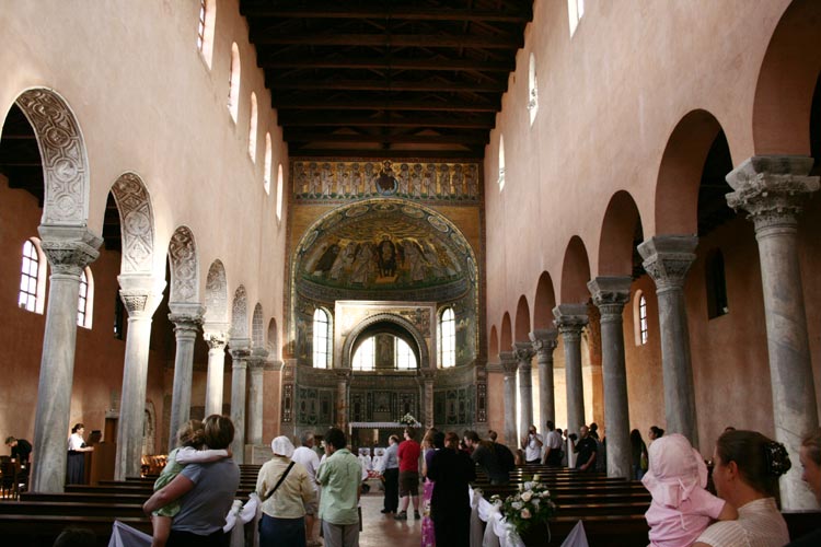 The Euphrasian Basilica inside the church (credit Valentin Grigore).