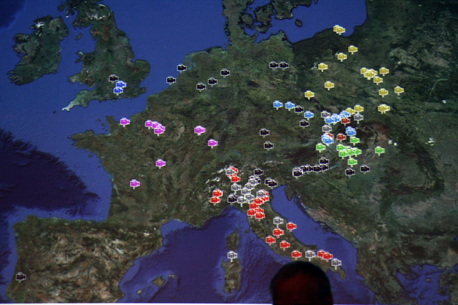 Leonard Kornos: 'EDMOND meteor database', video camera's accross Europe. (credit Bernd Klemt).
