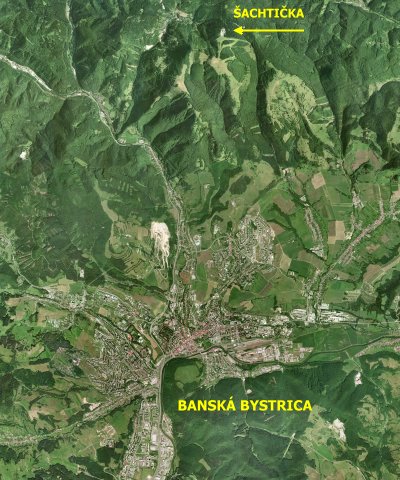 Location of Šachtička.  Click the map for a bigger version.