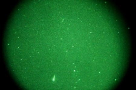Perseid on August 7 (+ 1.5 Mag) near the alpha Perseus in a night vision device uploaded by Oleg Tarasov
