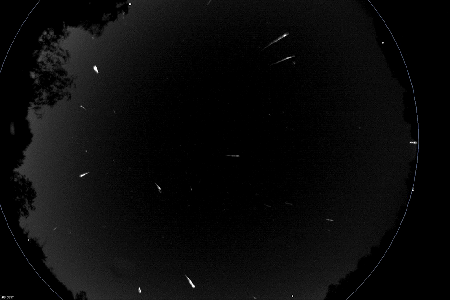 Perseid composit one hour uploaded by James Gage