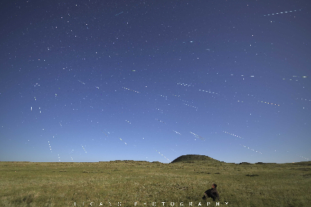 The perseids near a volcano uploaded by Gang Li