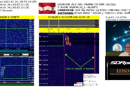 An interesting signal from 2020-01-26 / 05:57:19 UTC uploaded by Rudolf Sanda