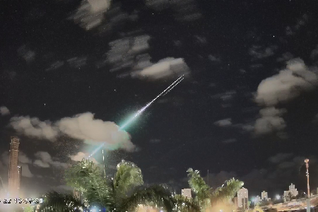 Bright fireball over Joao Pessoa, Brazil uploaded by Marcelo Zurita