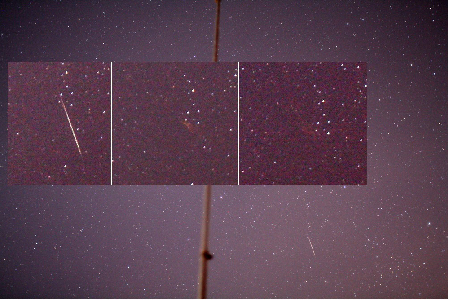 Meteor with smoke train uploaded by Bill Ward