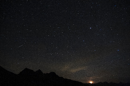 Aurigid over Alpine Mountains 2023 uploaded by Peter C. Slansky