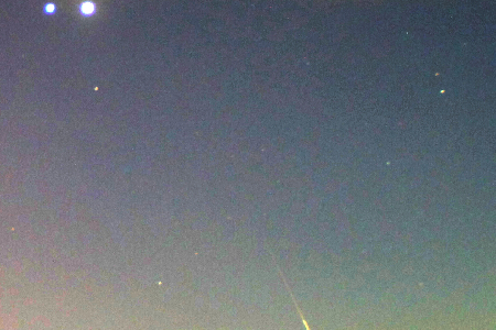Venus, Jupiter and meteor during the Perseids uploaded by Filipp Romanov