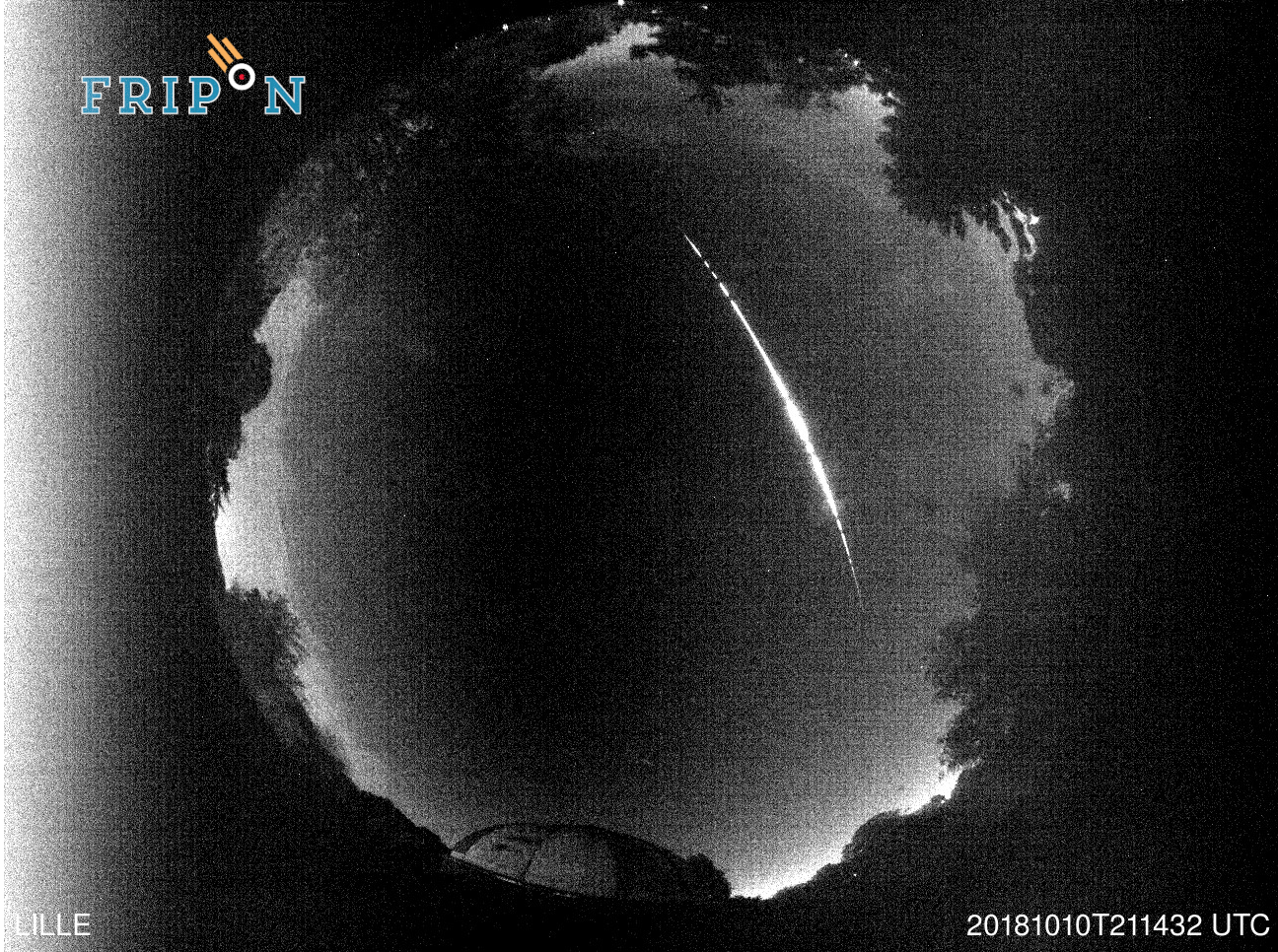 FRIPON Image of Belgian Fireball from Lille