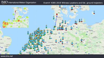 The North-Sea fireball that was visible over Northern Germany.