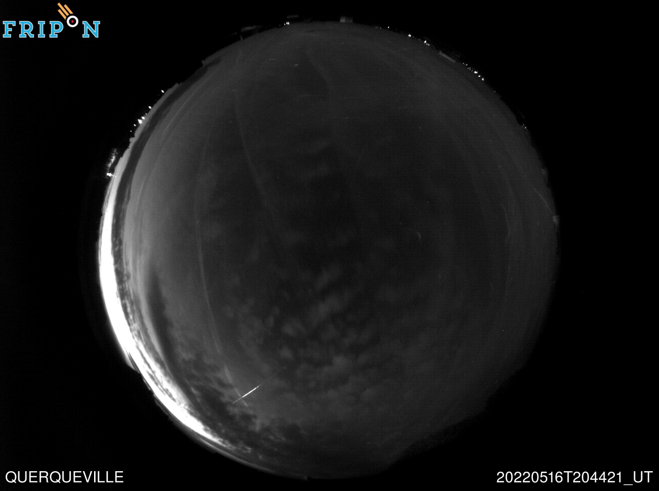 Figure 2a- May 16th, 2022, 20h 44min UT fireball captured by Fripon video station in Querqueville (France). Credit: FRIPON/Vigie-Ciel