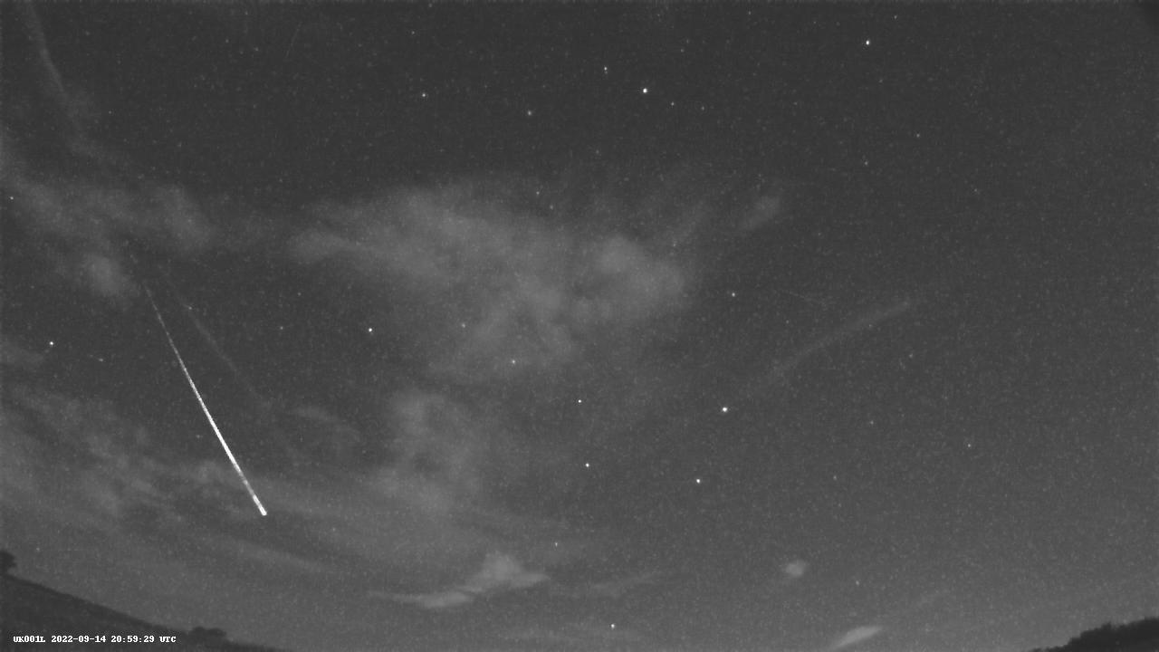 Figure 4b- September 14, 2022, 20h 59min UT fireball captured by UKMon station. Credit: UKMON