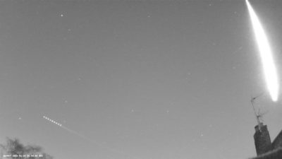 Figure 6b- January 24th, 2023, 06h 54min UT fireball captured by UK0067 UKMON video station. Credit: UKMON