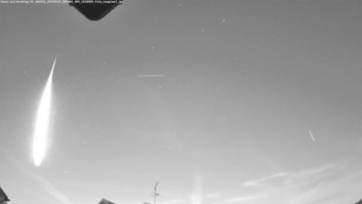 Figure 6a- January 24th, 2023, 06h 54min UT fireball captured by UK007M UKMON video station. Credit: UKMON