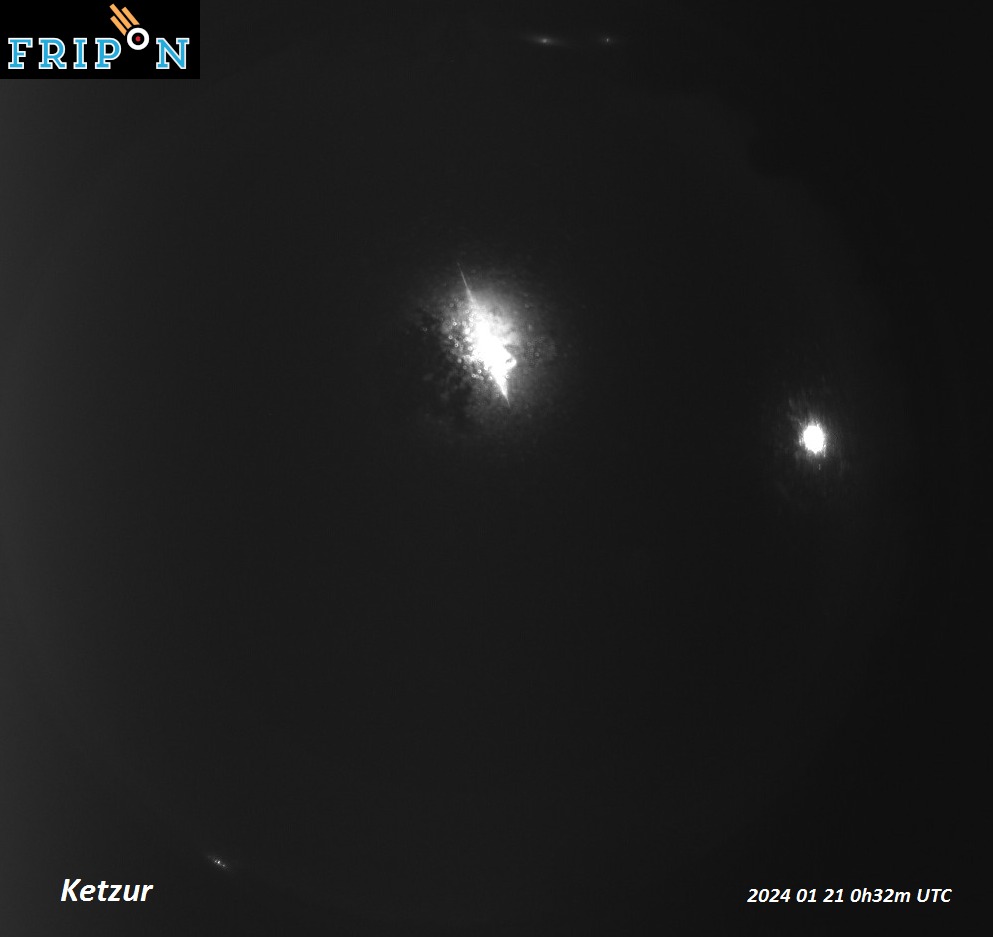 Figure 3- Fireball associated to 2024 BX1 entry captured by Fripon-Germany camera in Ketzur. Credit: Fripon-Germany